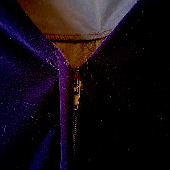 Velvet party dress with cap sleeves, sequins and decorative rose at waist. - Picture 5 of 12